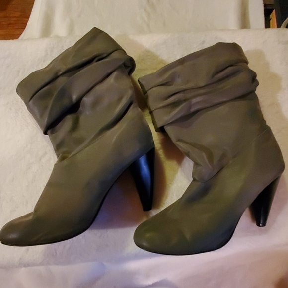 ICORA Womens Ankle Boots Booties Gray Heels - Picture 2 of 8